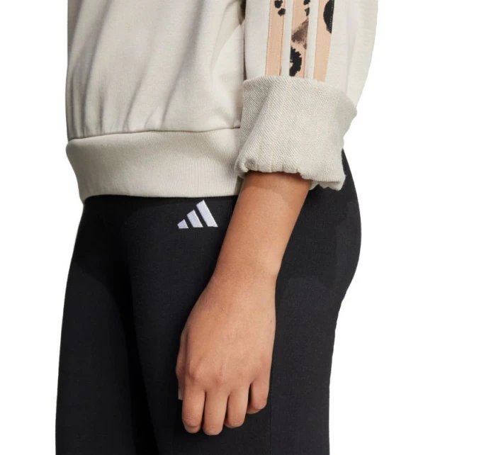 Dámská mikina Animal Print 3Stripes French Terry Sweatshirt cream model 21720669 - ADIDAS