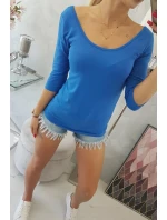 Nevädza blúzka s okrúhlym výstrihom