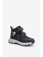 Ocieplane Śniegowce Trapery Dziecięce Big Star OO374130 Granatowe