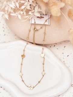 Náhrdelník se zavěsky nerezová ocel zlatý