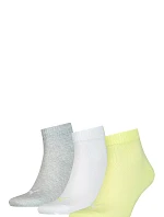 Unisex ponožky 906978 Quarter Soft A'3 šedo-bielo-žlté - Puma