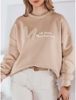 Dámska nadrozmerná mikina AVENUE beige FashionStreet BY1354
