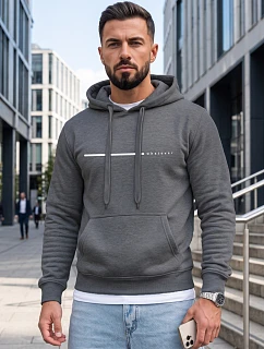 Pánska mikina s kapucňou a potlačou WHATEVER, tmavošedá, FashionStreet NX5128BX