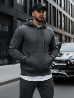 Pánska mikina s kapucňou antracitová BX2085