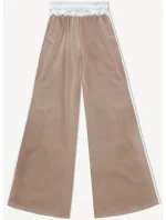 Dámske voľné nohavice v karamelovej farbe s lampášmi (764ART)