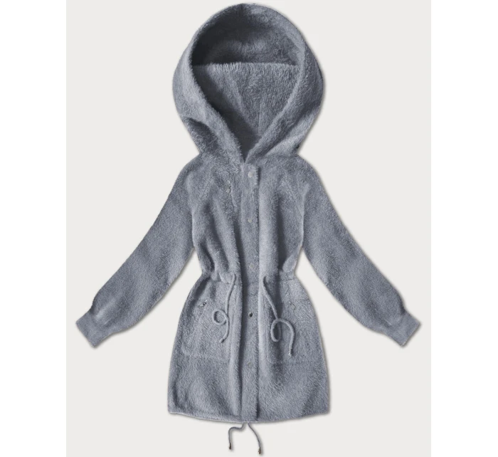 Sivá bunda z alpakovej vlny (W017#) Sivá bunda z alpakovej vlny (W017#)