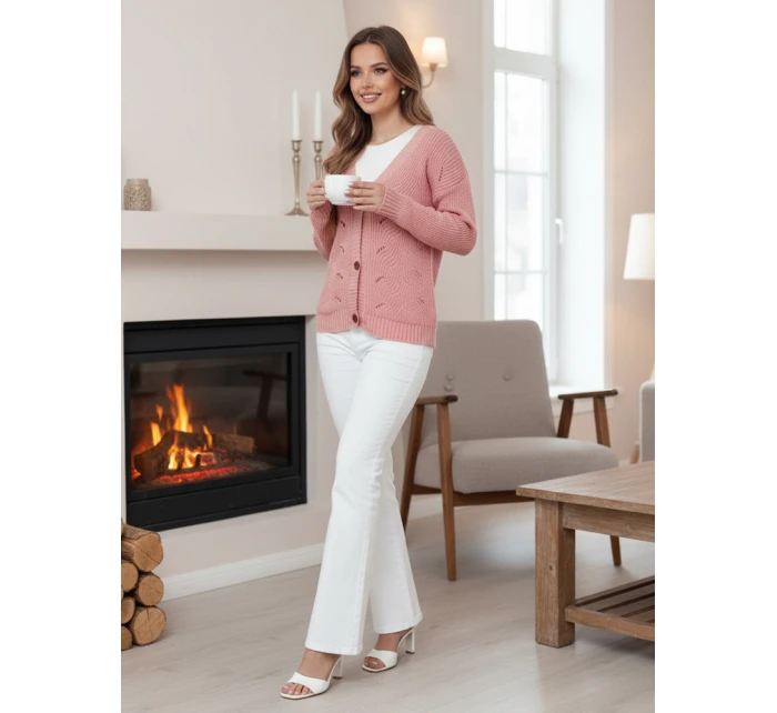 Dámský růžový svetr Dstreet model 21982758 - FashionStreet