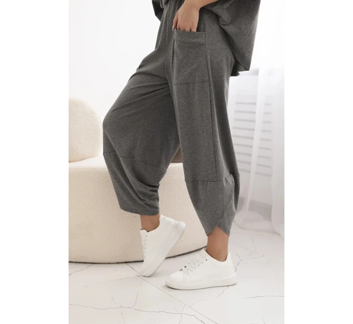 Súprava bavlnená blúzka + nohavice Grafit Súprava bavlnená blúzka + nohavice Grafit