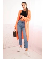 Dámský kardigan s vlnou v barevných pruzích růžový