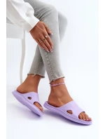 Klasyczne Klapki Damskie Fioletowe Juniria