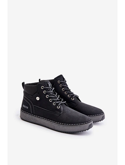 Pánské Šněrovací Boty Big Star model 21676134 HiPoly System Černé - Big Star Shoes Pánské Šněrovací Boty Big Star model 21676134 HiPoly System Černé - Big Star Shoes