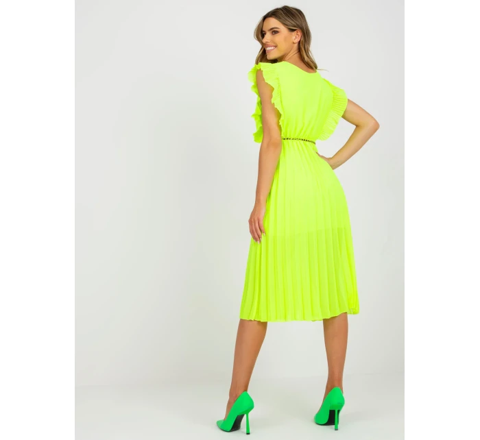 Šaty DHJ SK 1155.85 fluo žltá