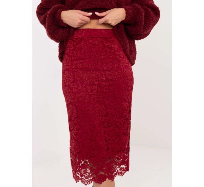 Spódnica IT SD model 21782568 bordowy - FPrice Spódnica IT SD model 21782568 bordowy - FPrice