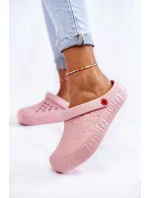 Dámské světlé pantofle Kroks Big Star II275008 Růžové