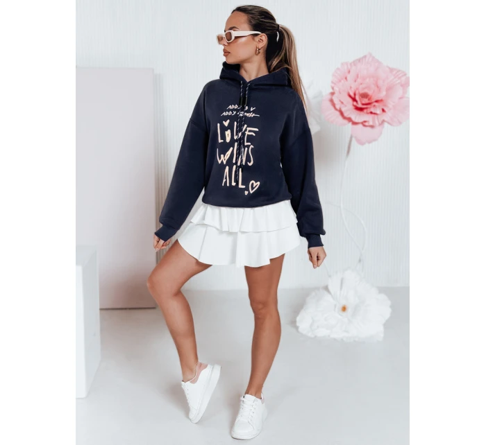 Dámska nadrozmerná mikina LOVEWILL navy blue FashionStreet BY1467