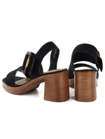 Sandały damskie na czarne model 22034125 - Potocki