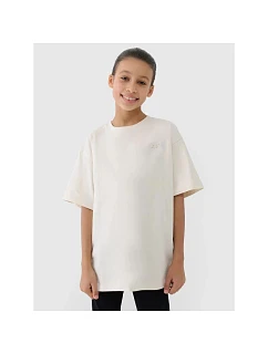 Dievčenské tričko oversize, jednofarebné, 4F 4FJWSS25TTSHF1851-12S