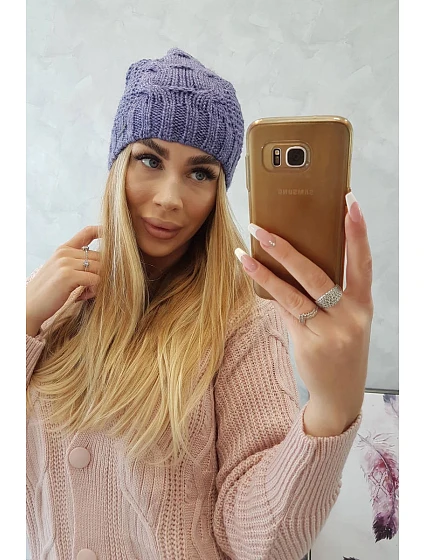 Fleecová čepice  fialová model 18750501 - K-Fashion