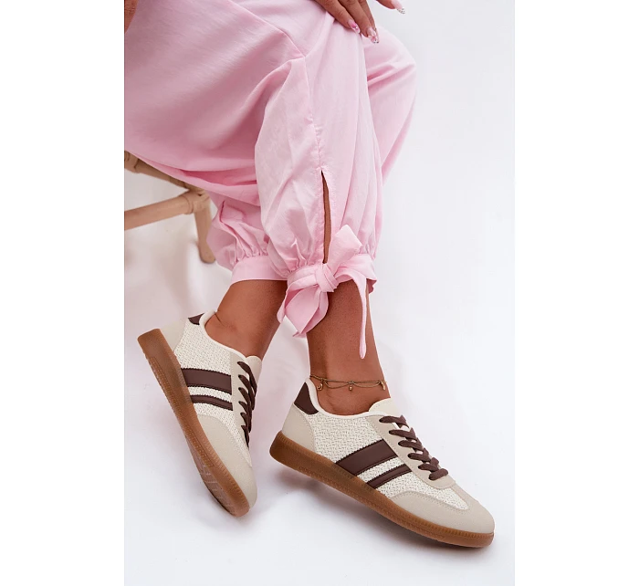 Dámské tenisky s pleteným vzorem hnědé Selvelin