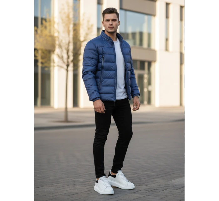 Pánská tmavě modrá prošívaná bunda Dstreet model 21969899 - FashionStreet
