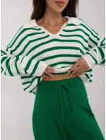 úpletový dámský pruhovaný komplet model 20835902 - Factory Price