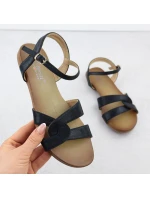 Dámske čierne sandále S.Barski KV51-022