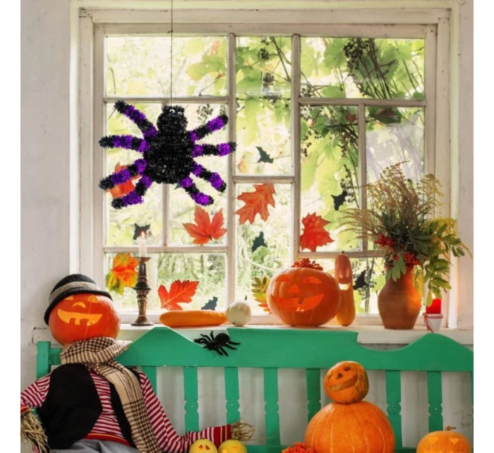 DEKORATÍVNA FIGÚRKA HALLOWEEN PAVÚK FIALOVÁ