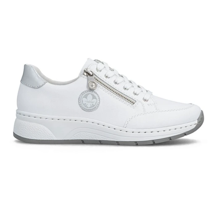 Dámské kožené polobotky bílé model 21910610 - Rieker