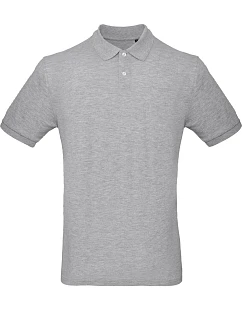 B&C Inspire Polo /men_° Pánske polo tričko z bio bavlny 01.0430 heather grey