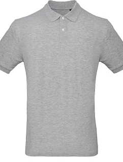 B&C Inspire Polo /men_° Pánske polo tričko z bio bavlny 01.0430 heather grey
