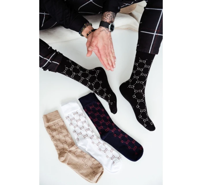 Vzorované pánské ponožky CC Černé