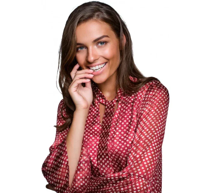 S237 Šifónové šaty so zaväzovaním za krkom - model 2