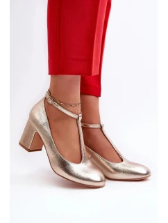 Dámské lodičky zlaté model 21154021 - Mascara