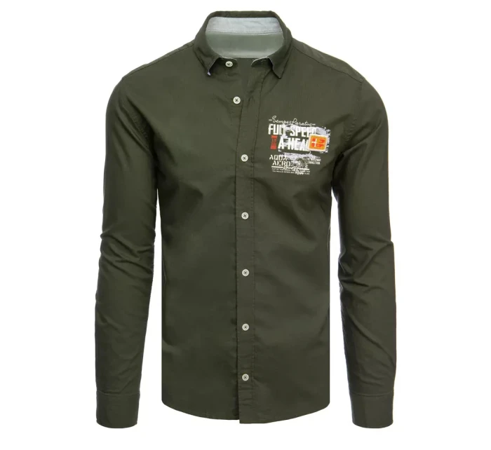 Pánská khaki košile Dstreet model 21966550 - FashionStreet