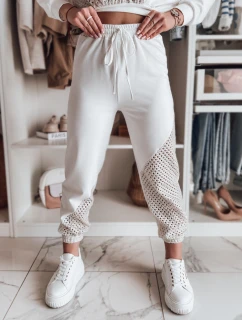 Dámske tepláky ELEGRA v ecru farbe FashionStreet UY2514