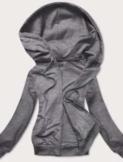 Tmavosivá tenká mikina s kapucňou (W08-5)