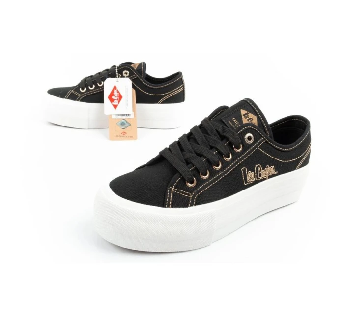 buty sportowe damskie platforma czarne ze dámské model 21360878 - Lee Cooper buty sportowe damskie platforma czarne ze dámské model 21360878 - Lee Cooper