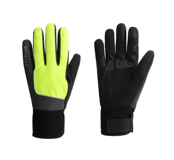 Zimné rukavice Rogelli ESSENTIAL HIVIS fluo S