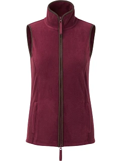 Premier PR 804 Dámska fleecová vesta „Artisan“ 39.0804 bordová/hnedá
