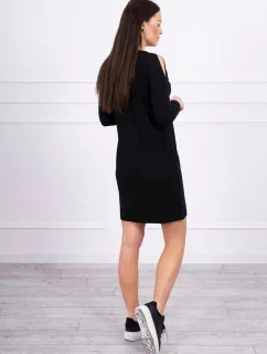 Šaty s potiskem model 18744034 černé - K-Fashion