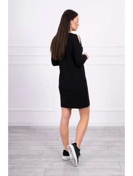 Šaty s potlačou lásky čiernej