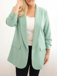 Dámská plus size elegantní sako mátová