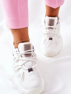 Damskie Sportowe Buty Memory Foam Big Star II274088 Białe