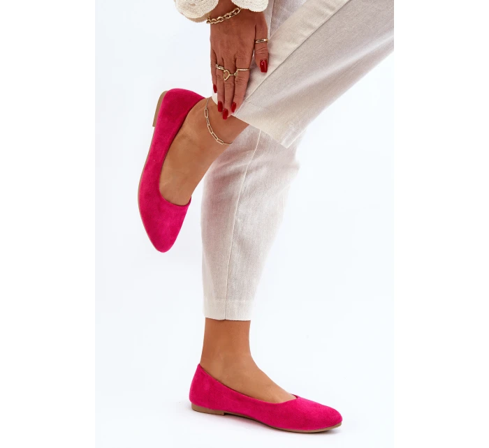 Zamszowe Baleriny Damskie Fuksja Kommia Zamszowe Baleriny Damskie Fuksja Kommia