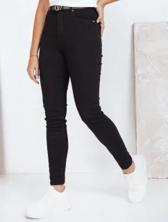 Dámske skinny džínsy čierne FashionStreet UY2756