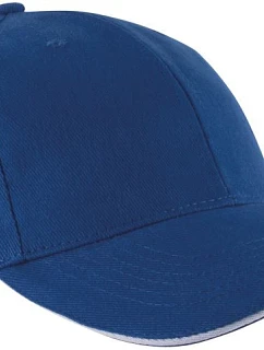 K-up KP 011 6-panelová sendvičová čiapka „Orlando“ 20.0011 kráľovská modrá/biela