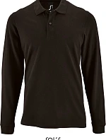 SOL'S Perfect LSL Men Pánske polo s dlhým rukávom z piké 25.2087 čierne