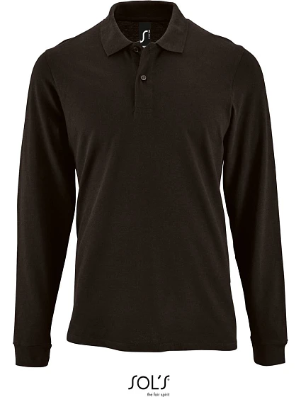 SOL'S Perfect LSL Men Pánske polo s dlhým rukávom z piké 25.2087 čierne SOL'S Perfect LSL Men Pánske polo s dlhým rukávom z piké 25.2087 čierne