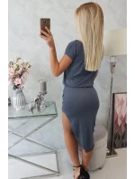 Asymetrické grafitové šaty Asymetrické grafitové šaty