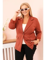 Dámská viskózová bunda Plus Size s dlouhým rukávem a model 21946881 - K-Fashion
